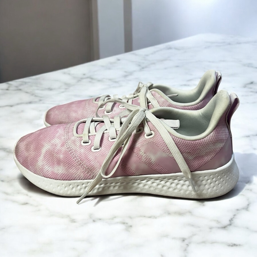 Adidas Cloudfoam Super Womens Sneakers Pink White Sz 9.5 Comfortable Lightweight - Picture 13 of 14